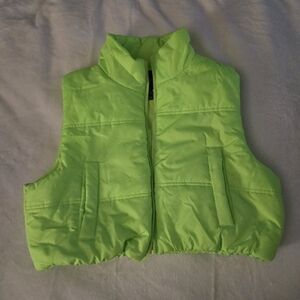 Forever 21 Lime Green Puffer Vest